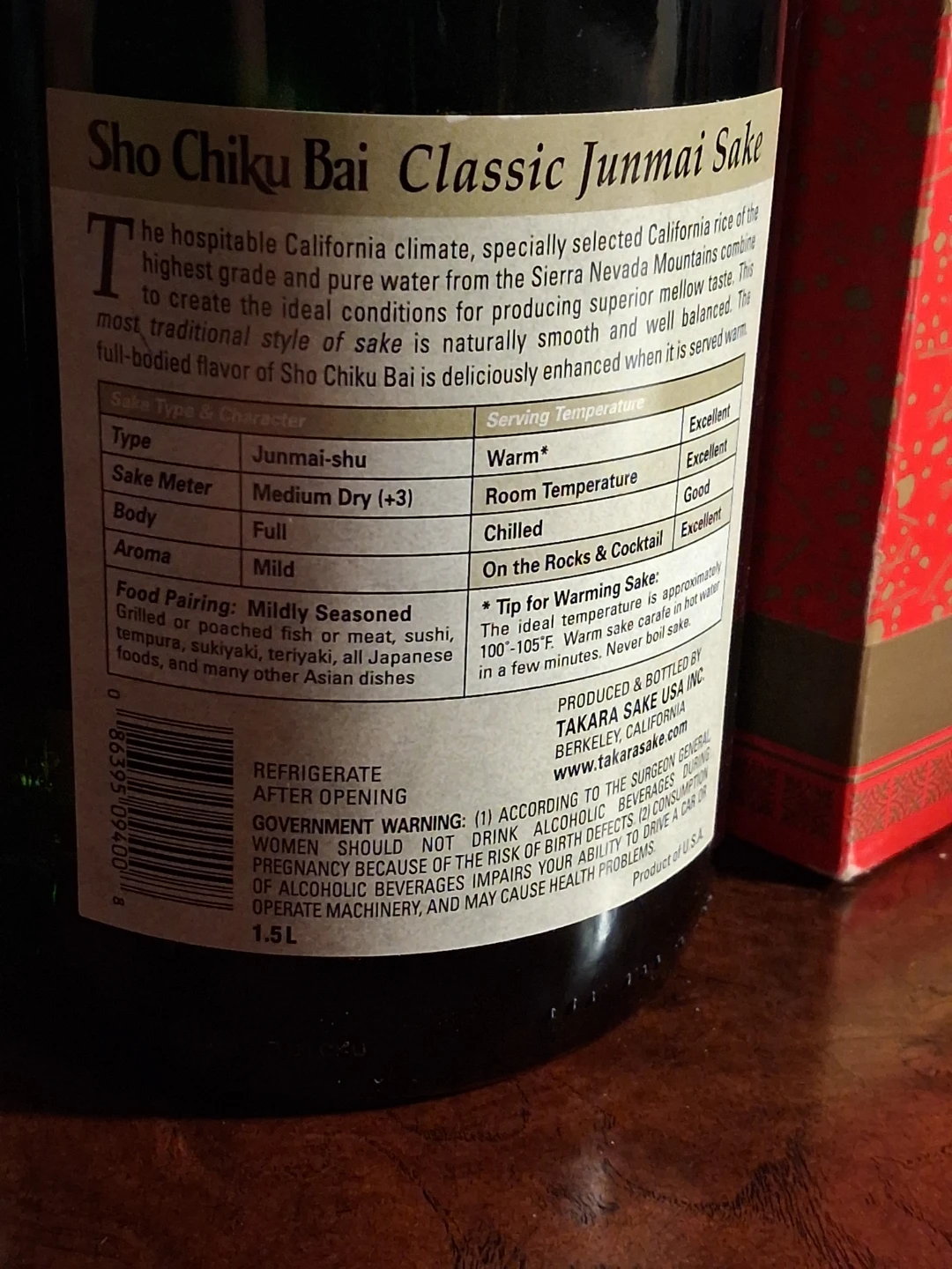 Sho Chiku Bai Classic Junmai Sake – Perfect for Cooking/Chefs! - photo 5
