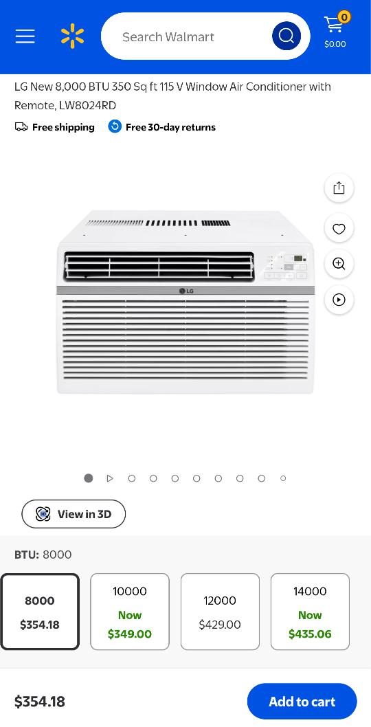 8,000Btu LG ThinQ SMART Window AC Unit - photo 2