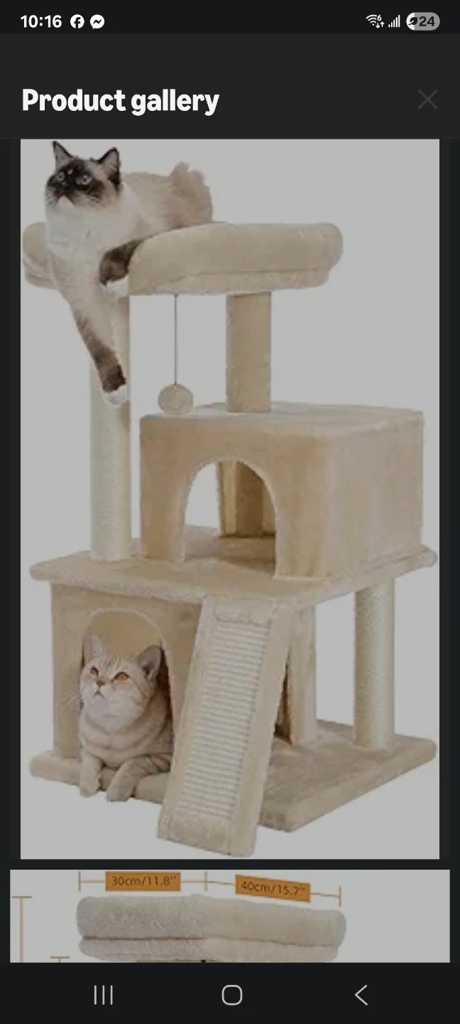 Cat Tower  Double Cat Condos for Indoor Large Cats New