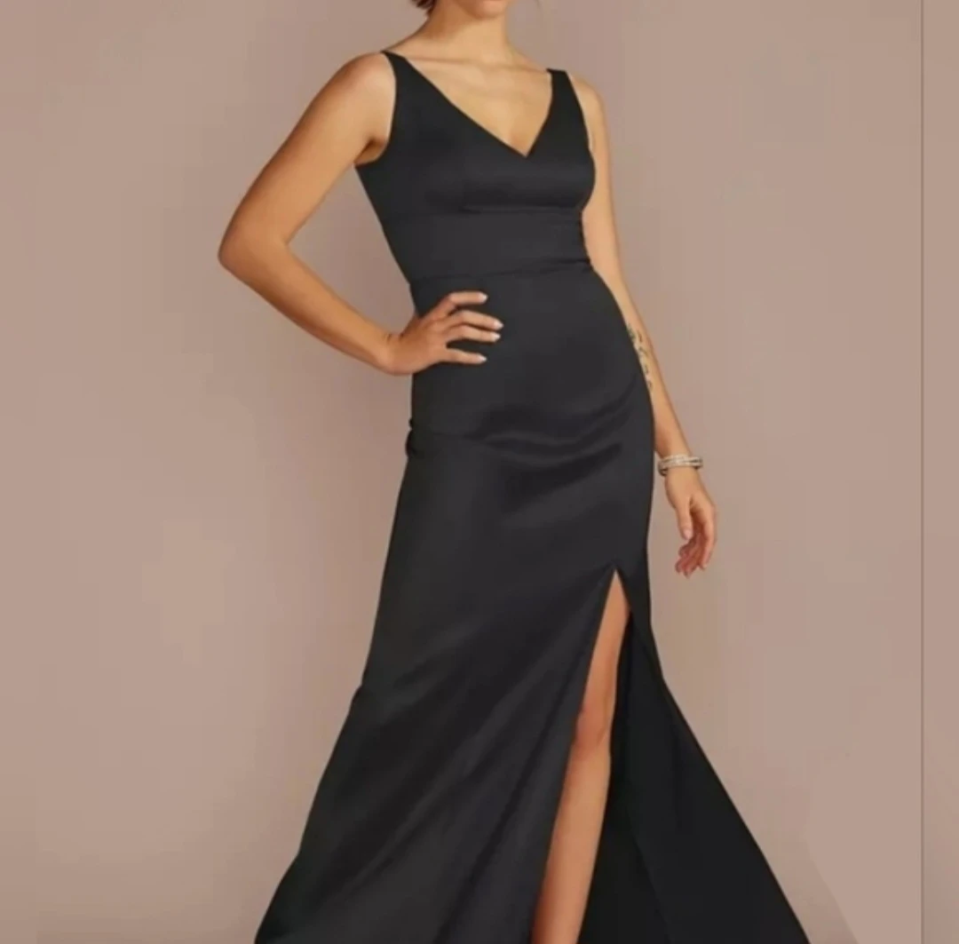 New David's Bridal Black Evening Gown