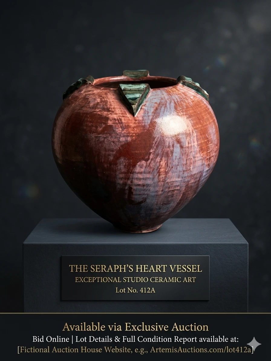 The Seraph's Heart Vessel - Exceptional Studio Ceramic Art