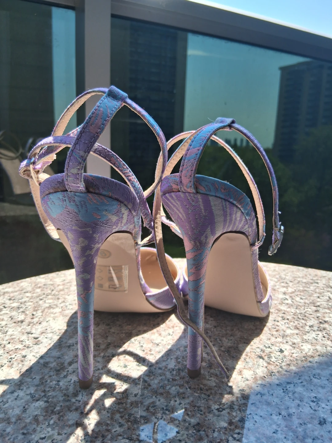 Asos ankle strap brocade stilletos size 11 - photo 2