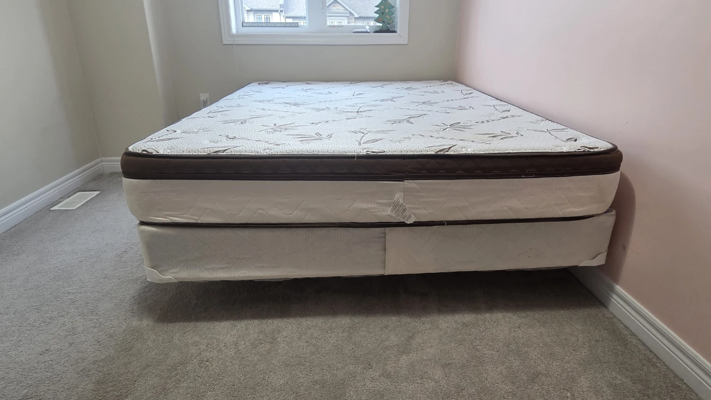Queen Mattress with Box and frame - photo 3