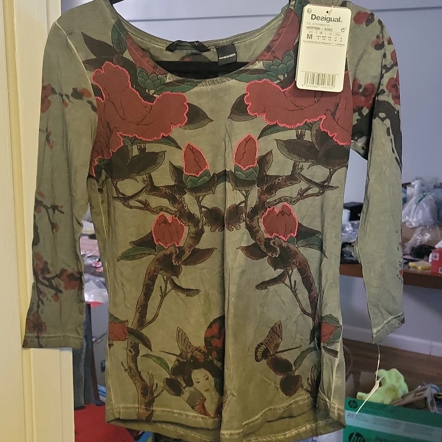 Desigual Women's Graphic Print Long Sleeve Top - Size M - photo 2