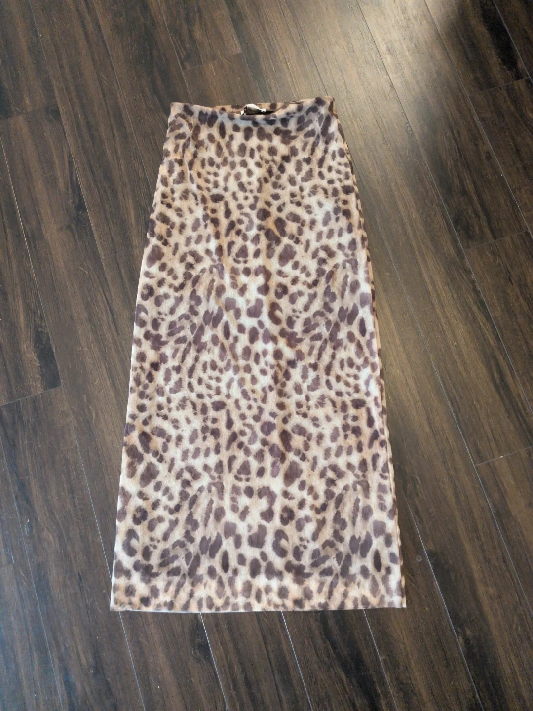 ZARA Leopard Print Mesh Maxi Skirt
