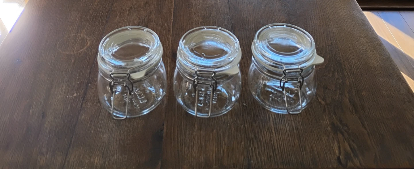 Glass Snap Lid Jars