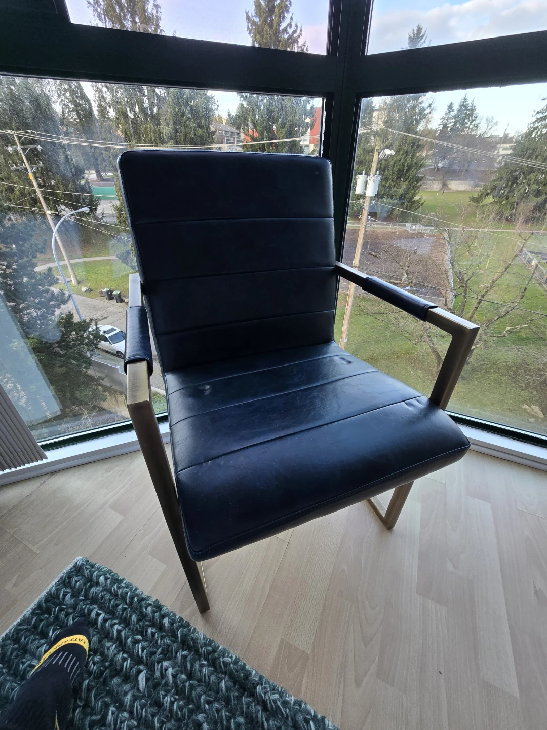 Dark Blue Arm Chair - photo 2