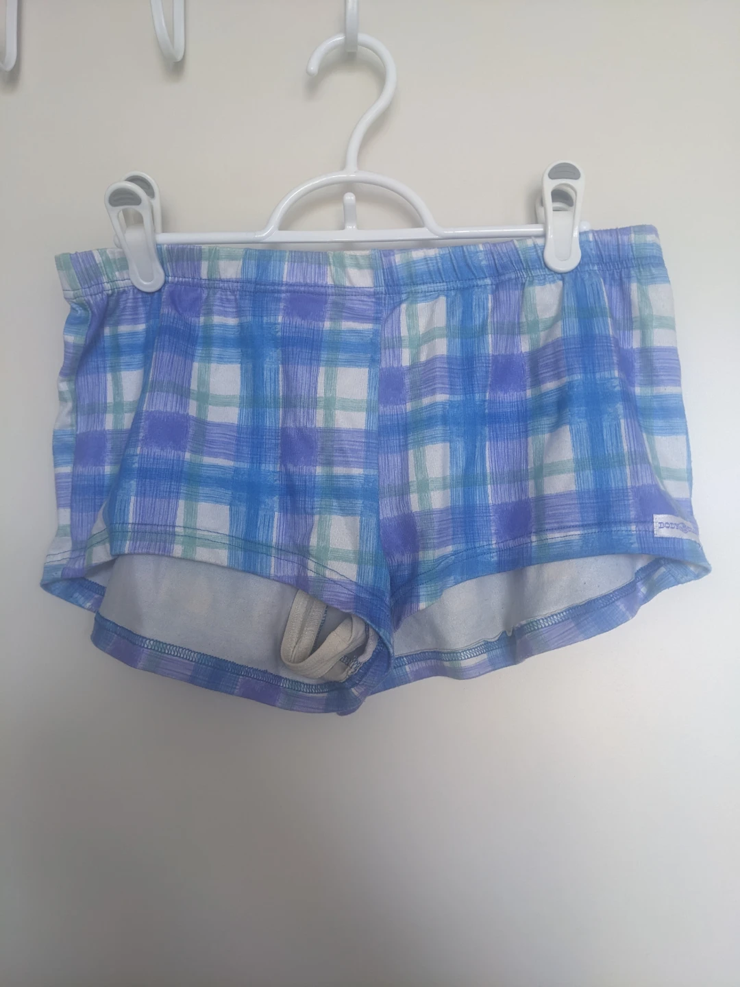 Blue Plaid Swim Shorts