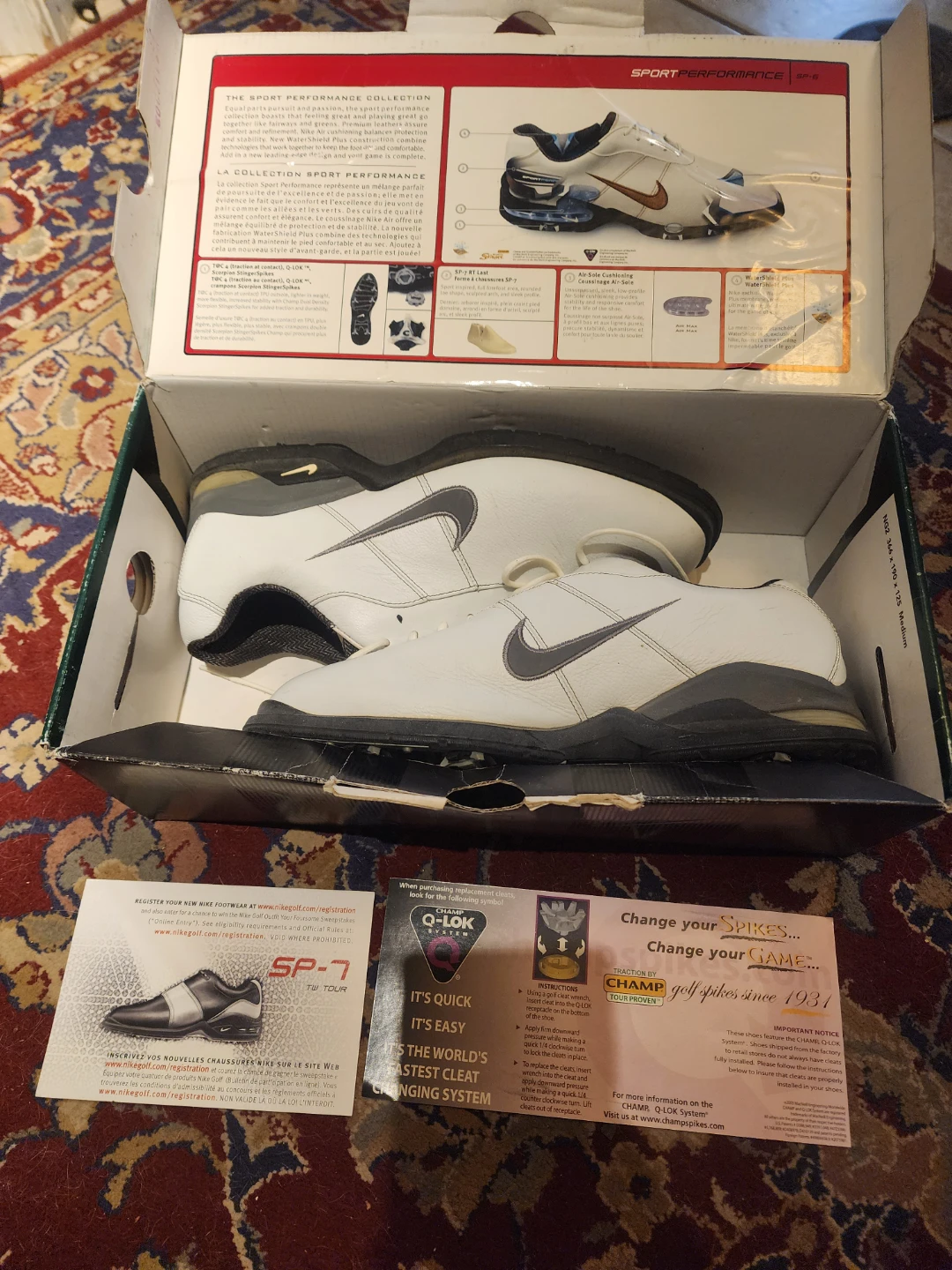 Vintage Nike Sport Performance SP-6 Tour Golf Shoes - Size 9