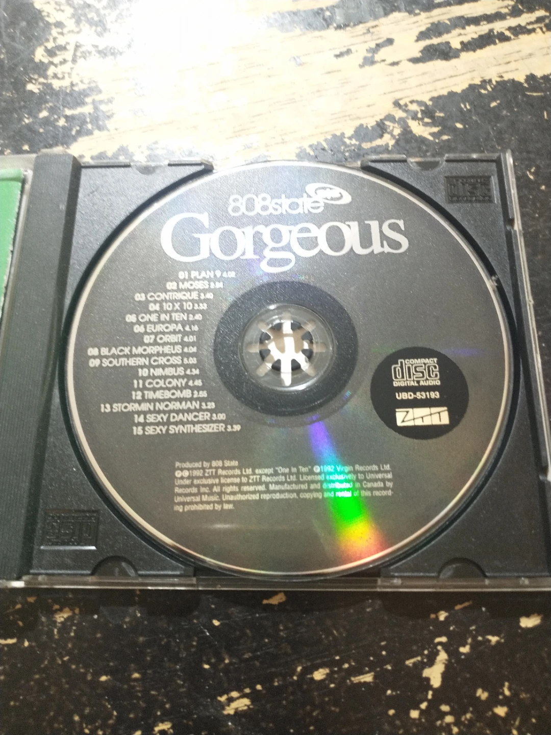 Great 808 State Gorgeous CD Manchester 1992