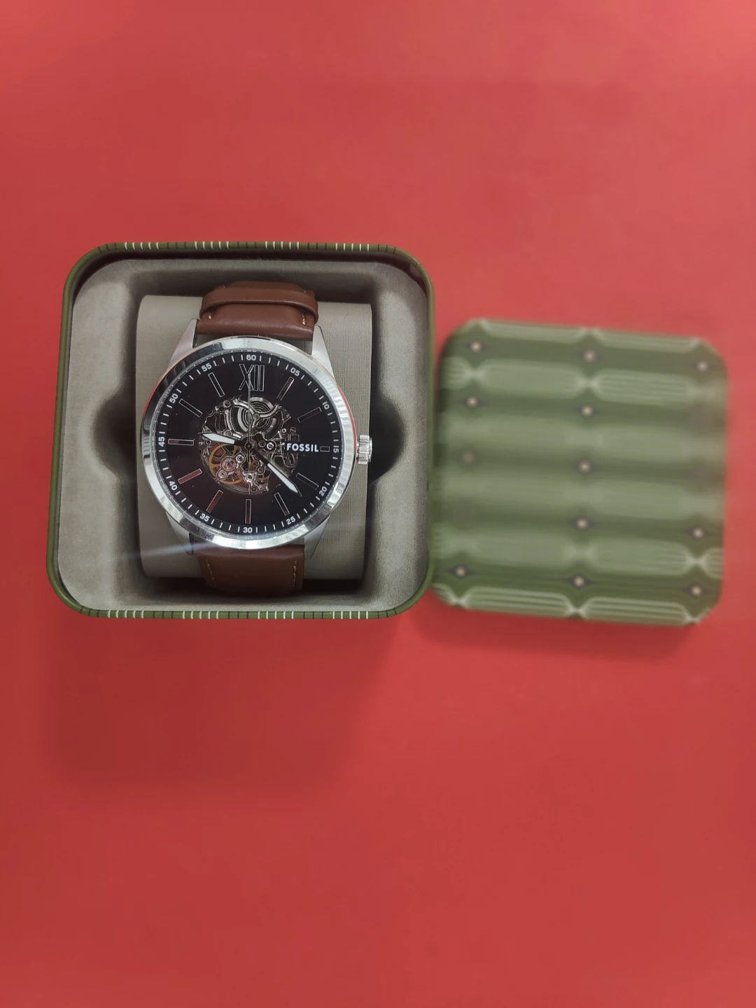 Fossil Automatic Watch with Brown Leather Strap - photo 3