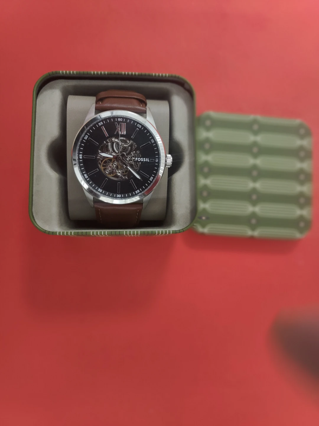 Fossil Automatic Watch with Brown Leather Strap - photo 4