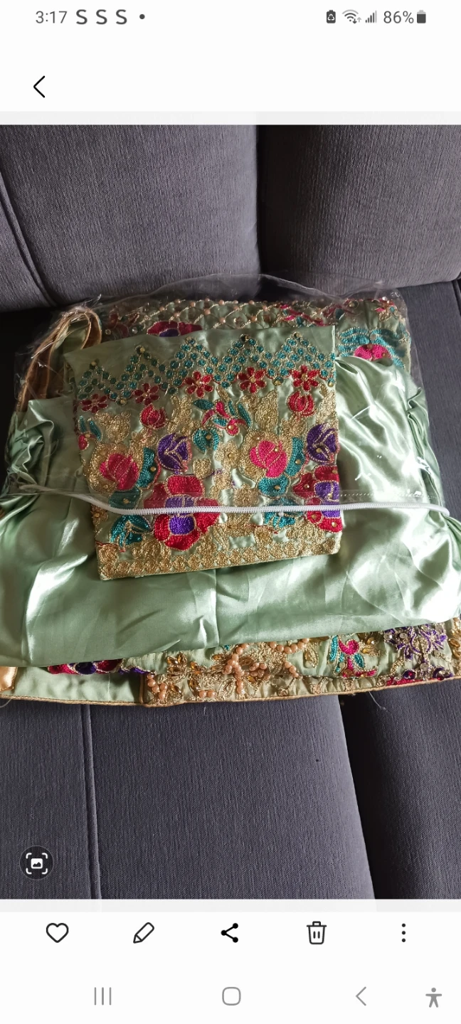 Embroidered Mint Green Pakistani Dress - photo 5