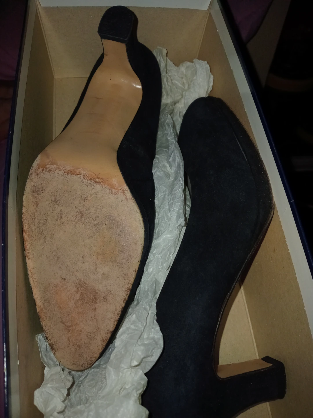Rampage Black Suede Block Heel Pumps