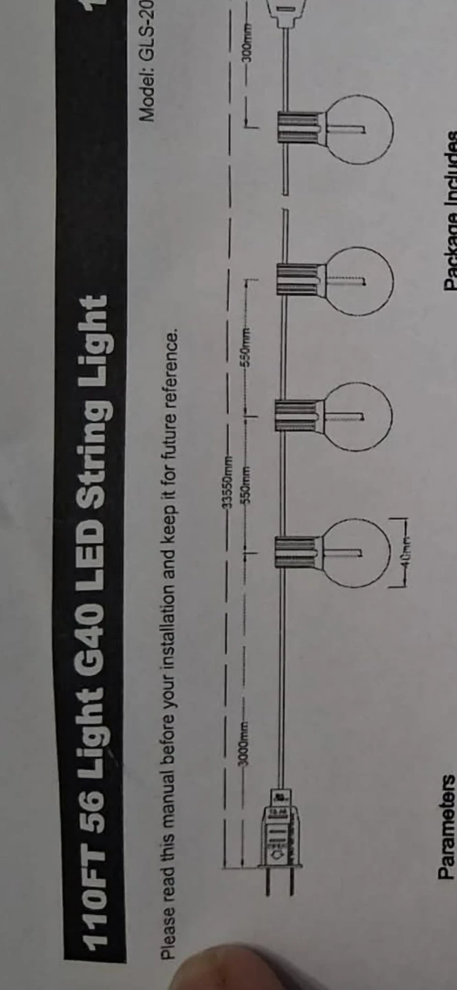 110FT G40 LED String Light Set - photo 3