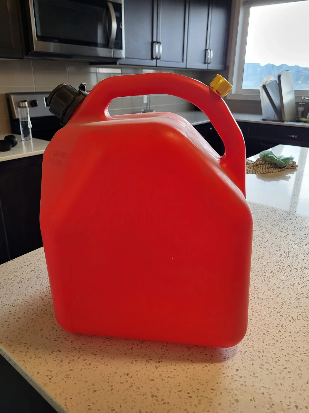 Red Plastic Gas Can