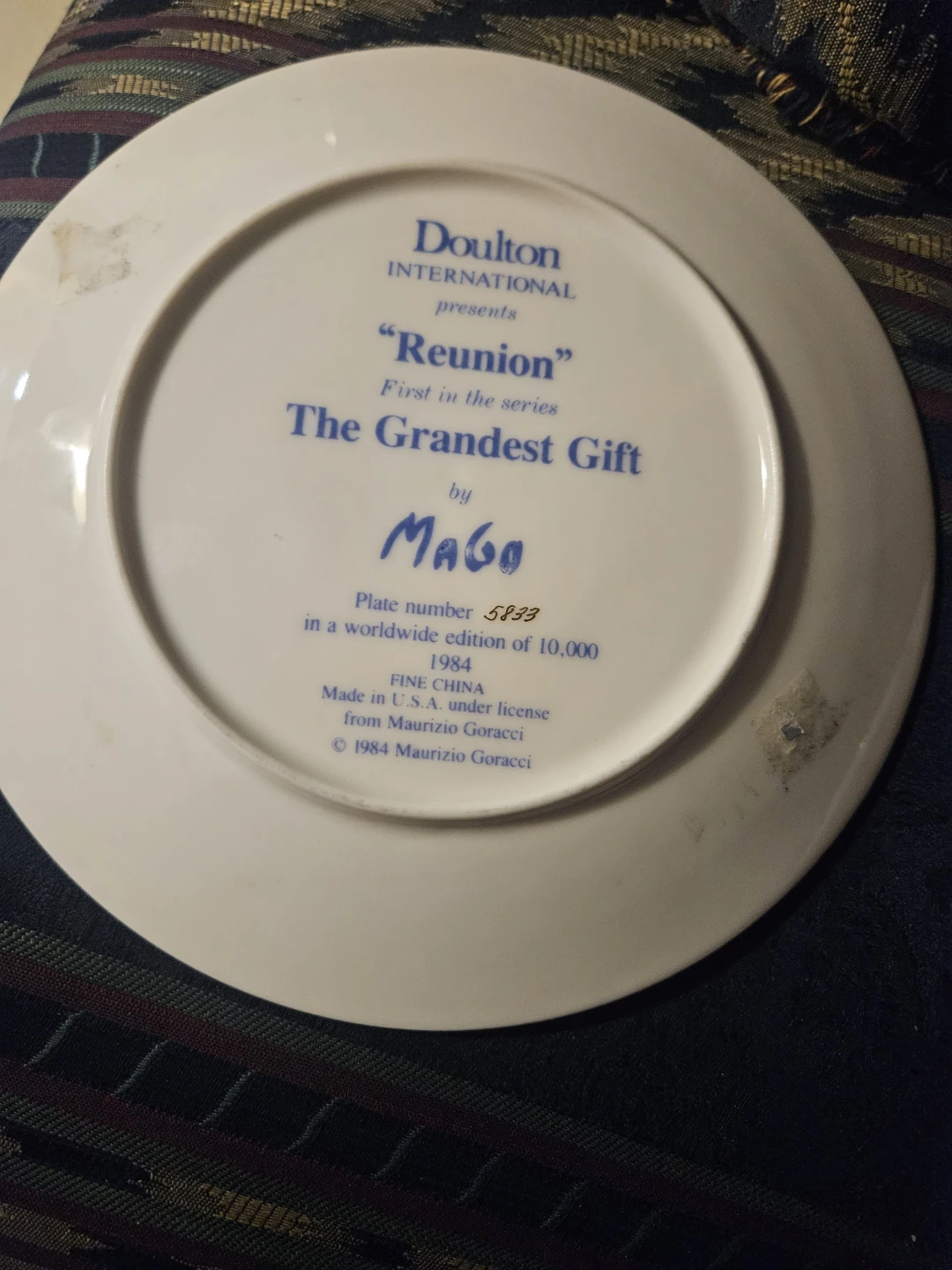 Doulton International The Grandest Gift Fine China Plates