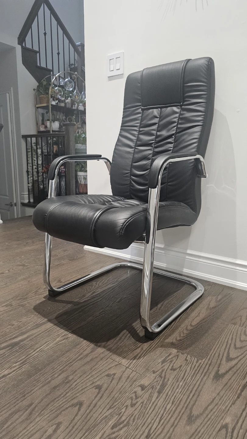 Black Faux Leather Executive Office Chair - photo 2