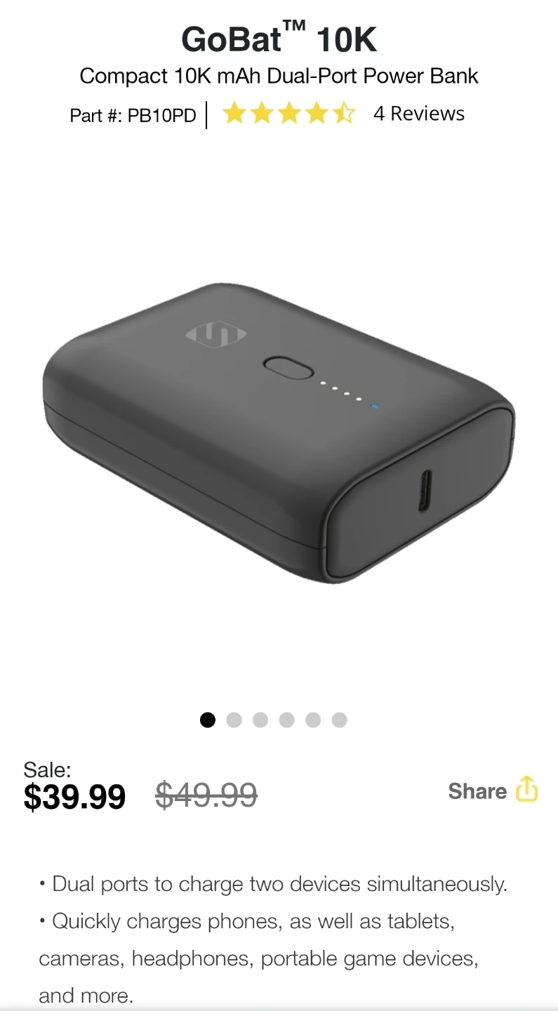 Scosche GoBat 10K mAh Dual-Port Power Bank - photo 5