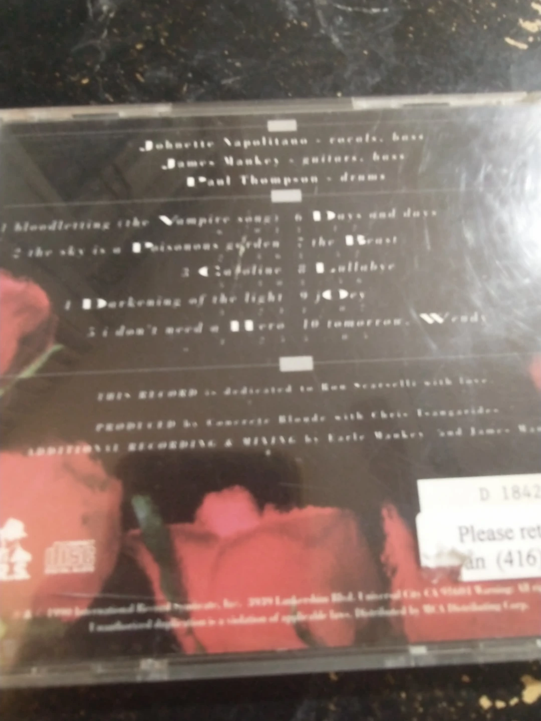 Concrete Blonde Bloodletting CD - photo 3