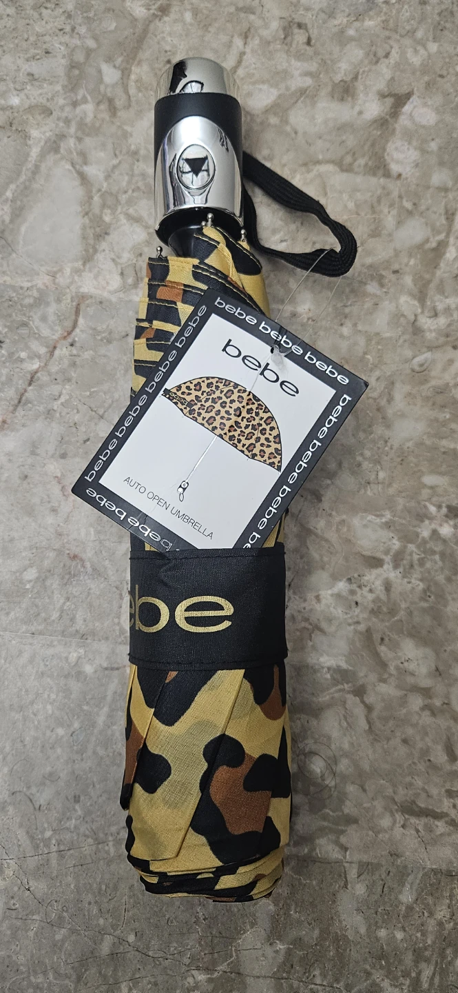 Bebe Auto Open Umbrella Leopard Print