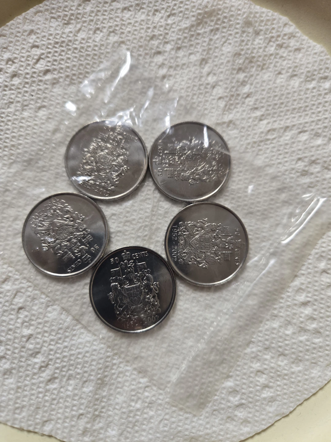 2002 Canada 5-50 cent coins, Queen's 50th. - photo 4