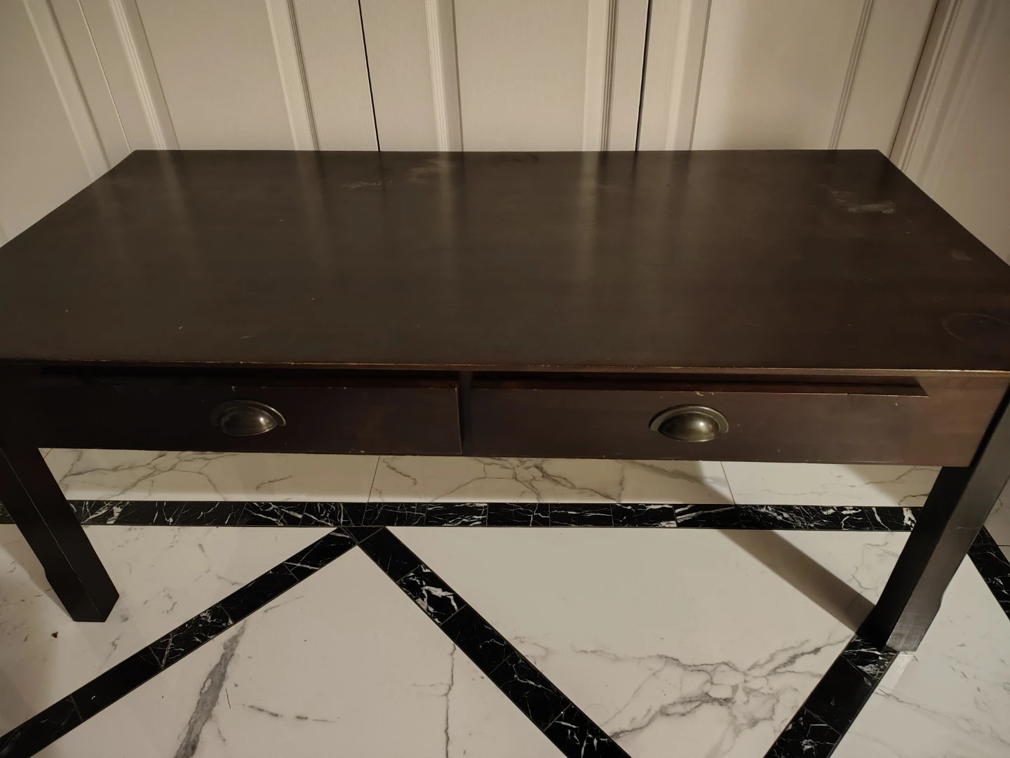 Dark Wood coffee table with 4 Drawers - photo 2