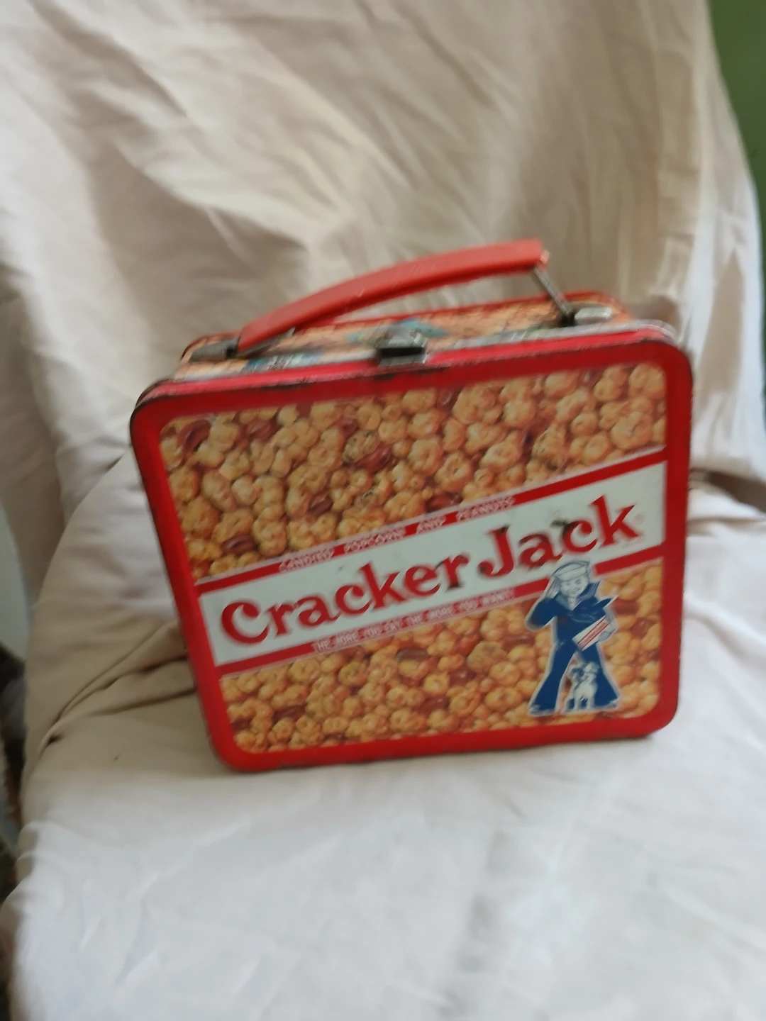 Vintage Cracker Jack Tin Lunch Box