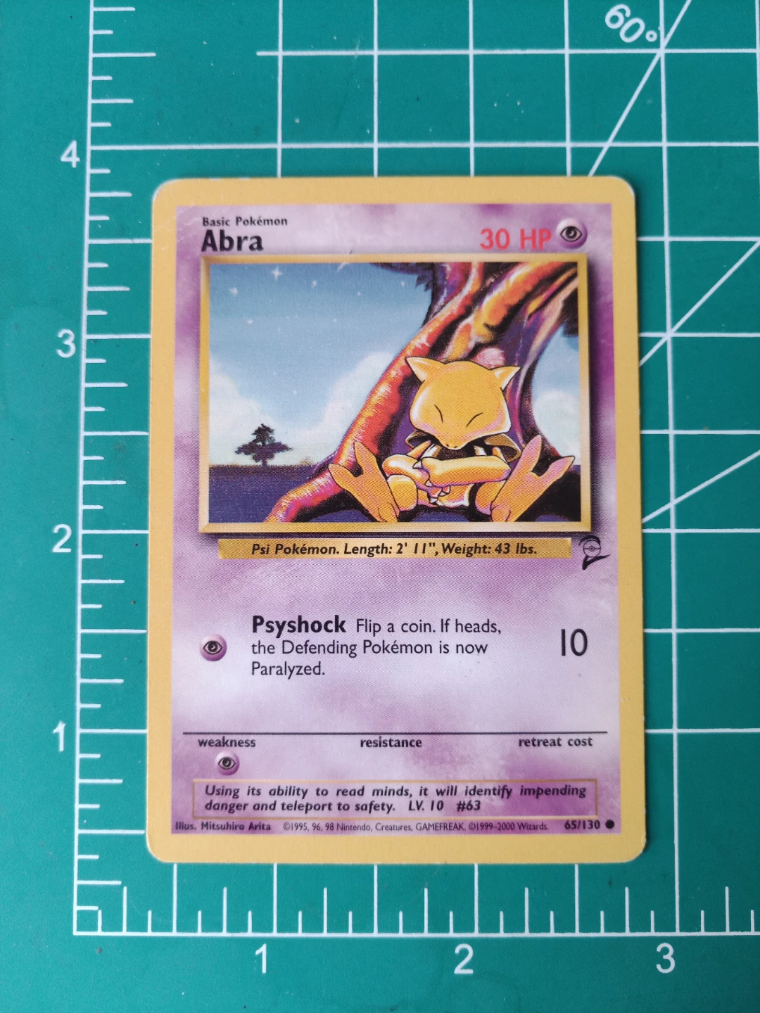 Pokemon Abra "Psycho Shock" Trading Card