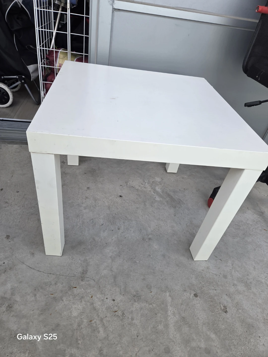 White Square Side Table - photo 2