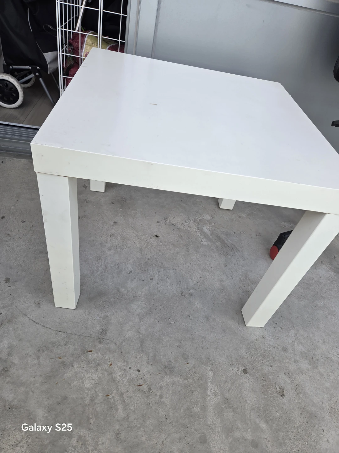 White Square Side Table - photo 3