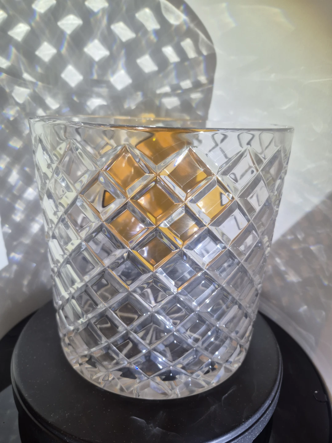 Julia Crystal w/ Amber Accent Ice Bucket