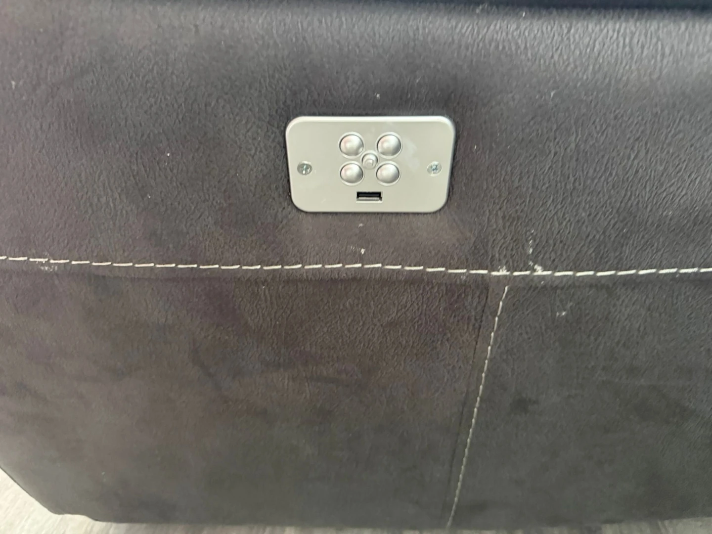 Leon's Haven Dual Power Reclining Sofa - Grey - photo 4