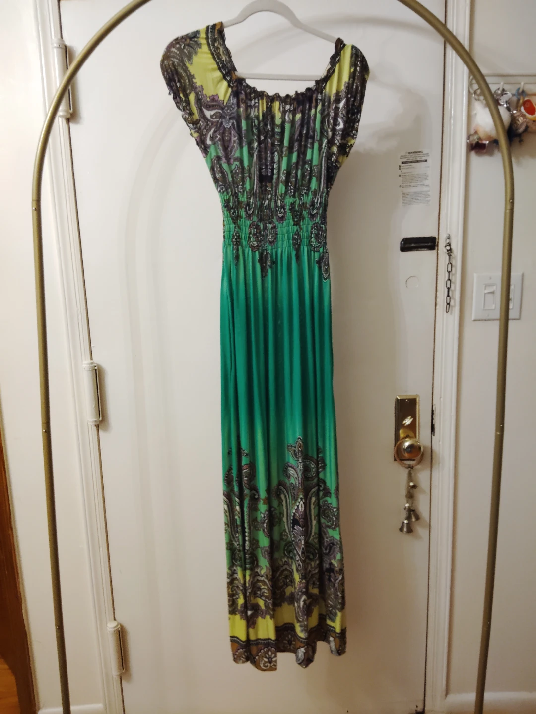 Boho Paisley Print Maxi Dress
