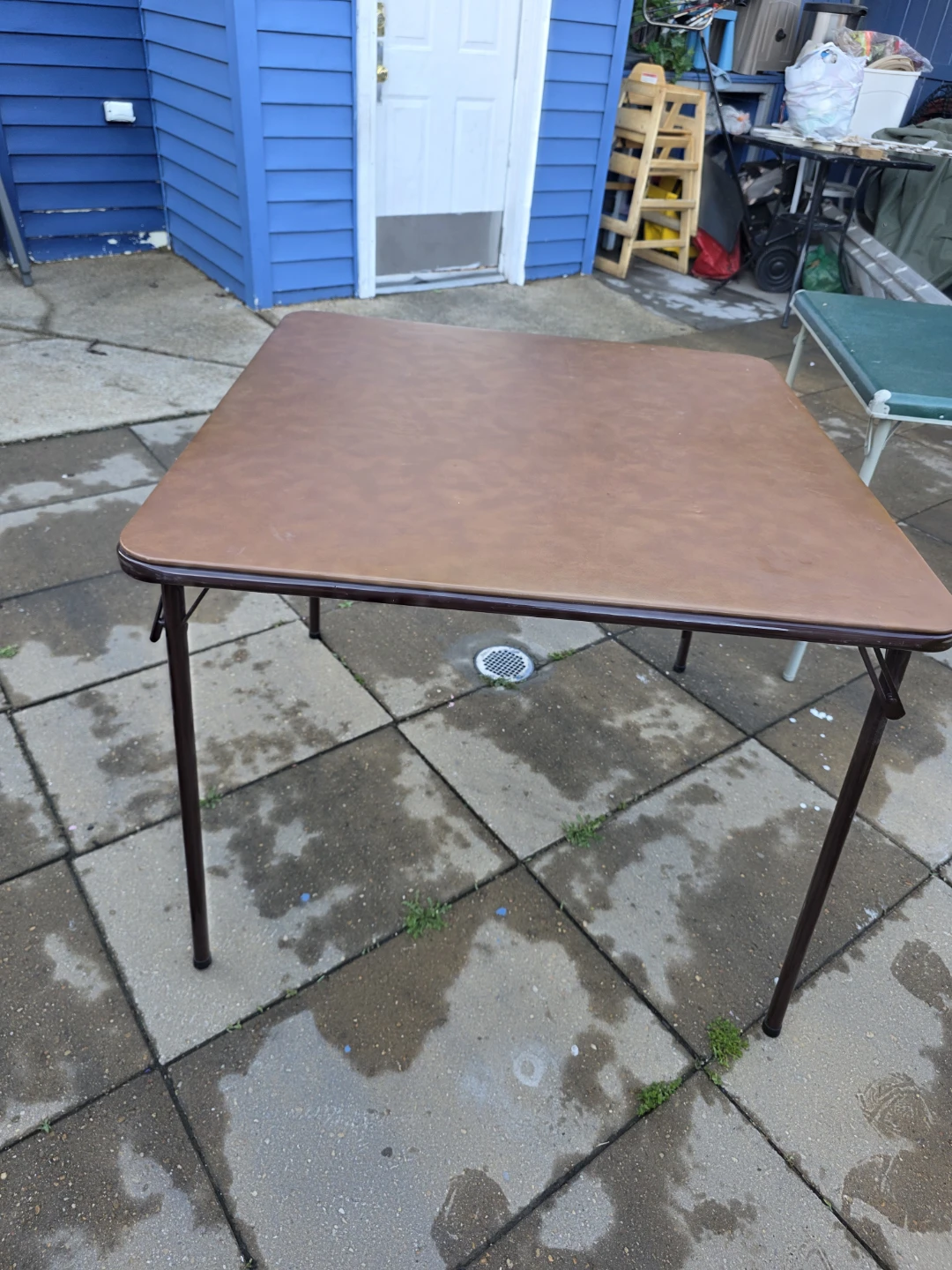 Folding Card Table - Brown