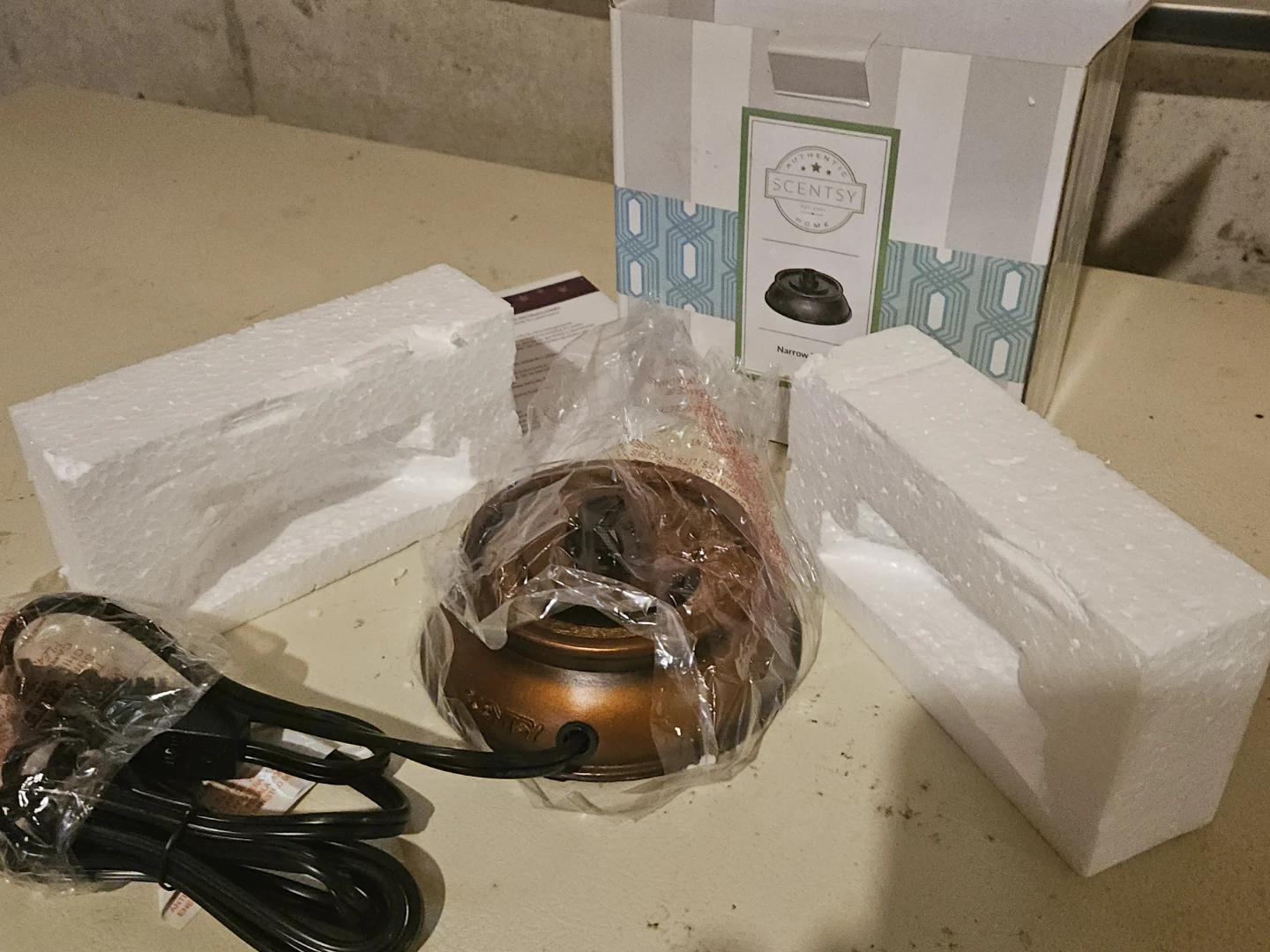 Scentsy Wax Warmer Bronze Crackle Glass - photo 2