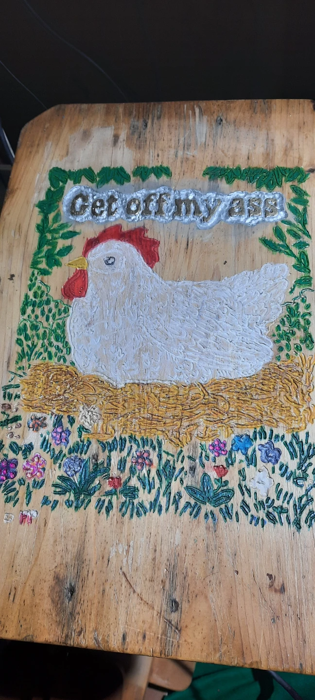 Wooden Sign - Get Off My ass
