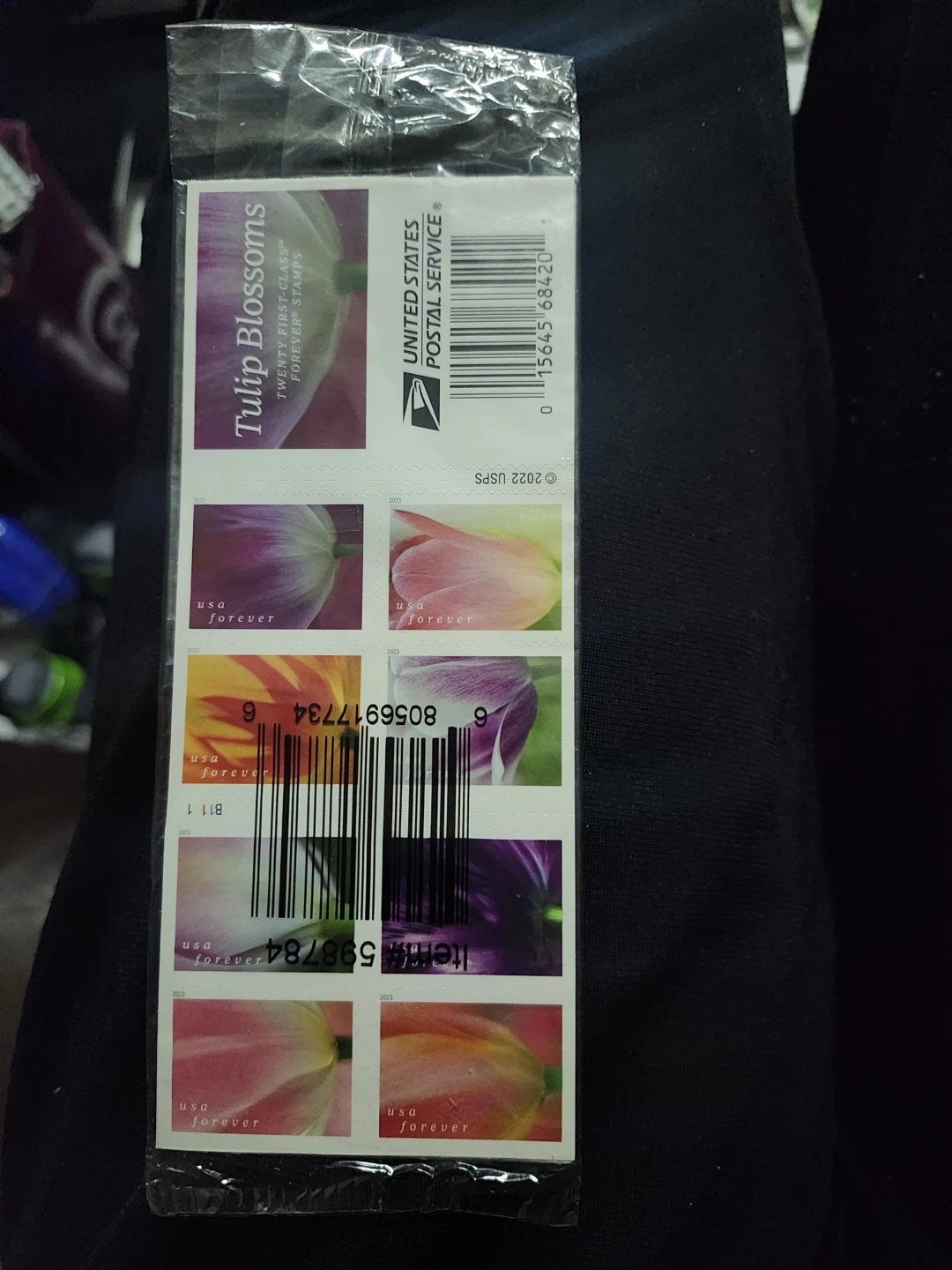 USPS Tulip Blossoms Forever Stamps 5 sheets=100 stamps