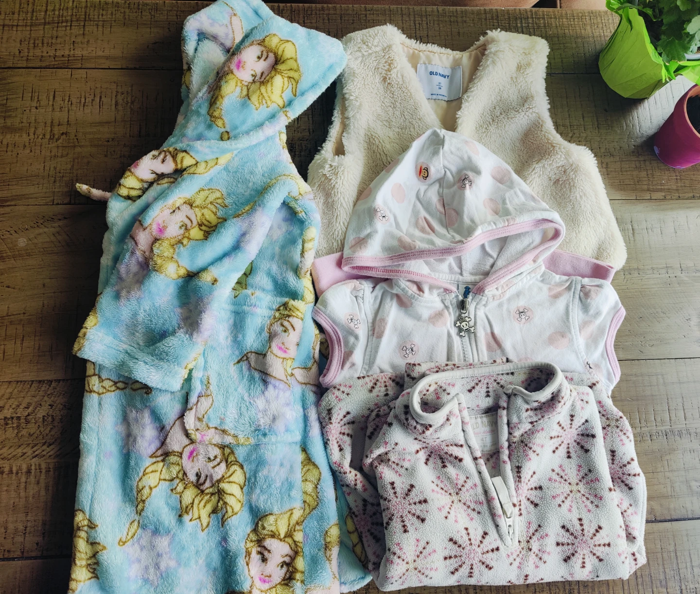 Girls' Fleece Robe & Sweaters Bundle