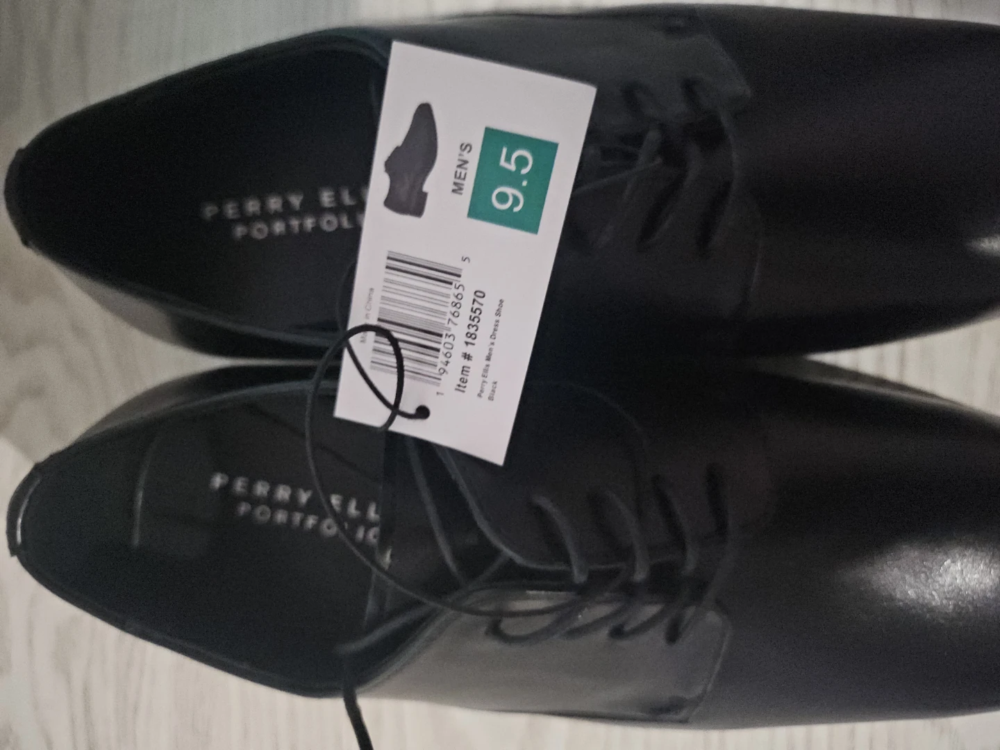 Perry Ellis Portfolio Men's Dress Shoes Black Size 9.5 - photo 5