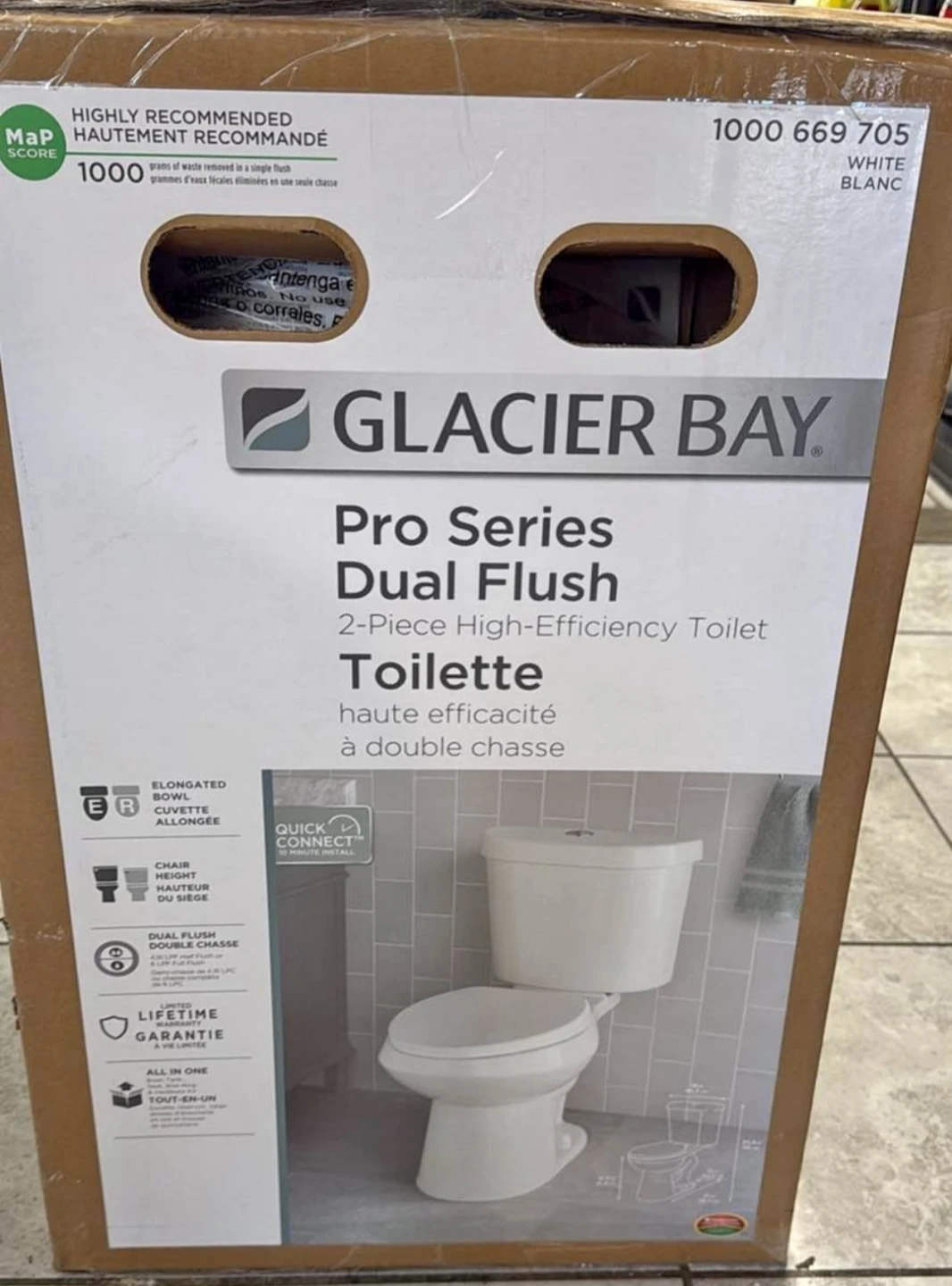 Glacier Bay Pro Series Dual Flush 2-Piece Toilet