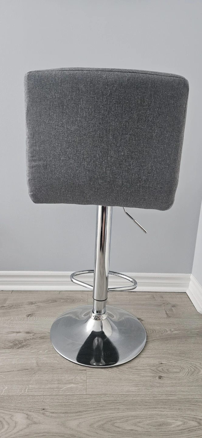 Grey Adjustable Swivel Bar Stool - photo 3