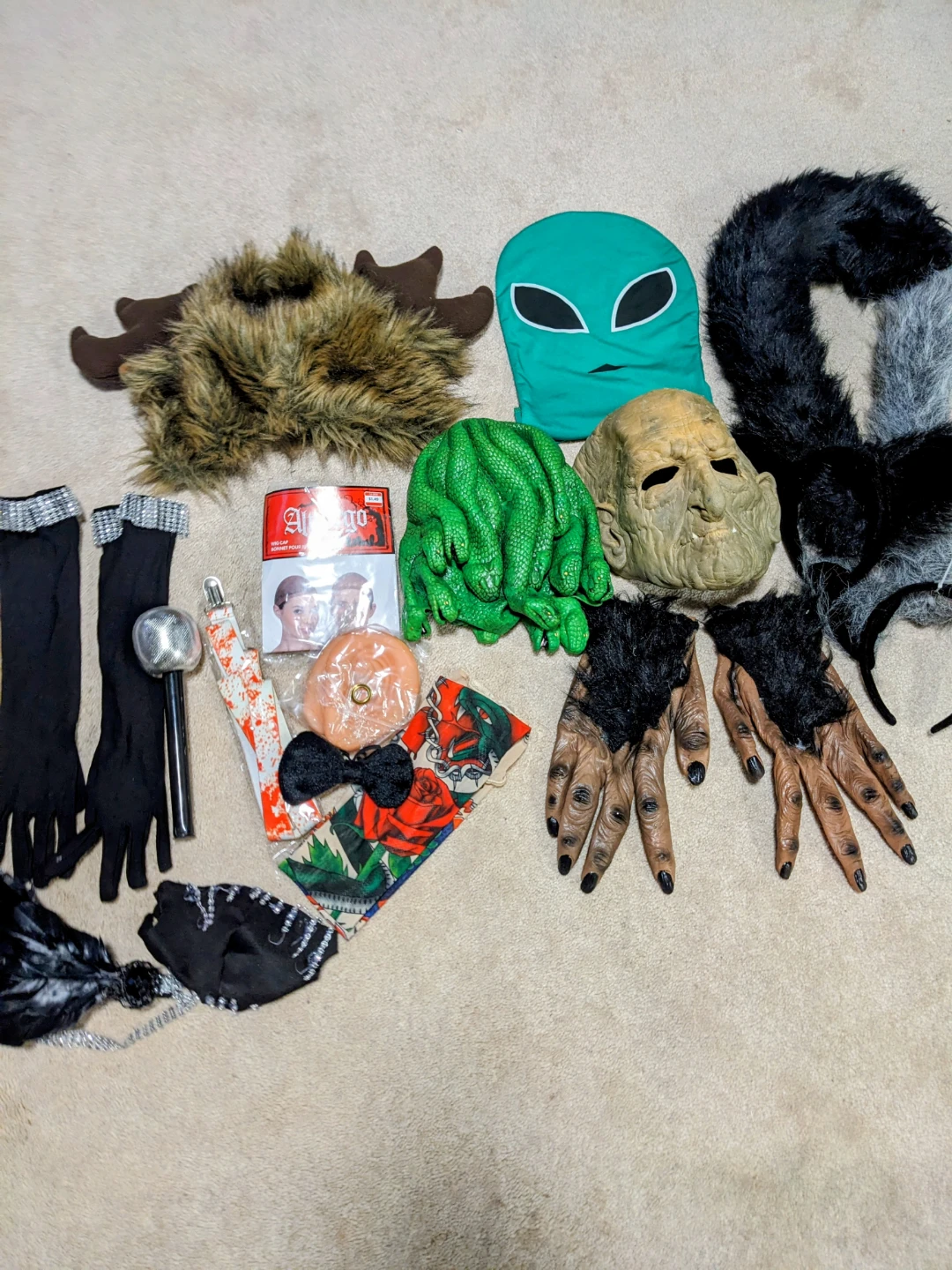 HALLOWEEN COSTUME, mask, wig$5