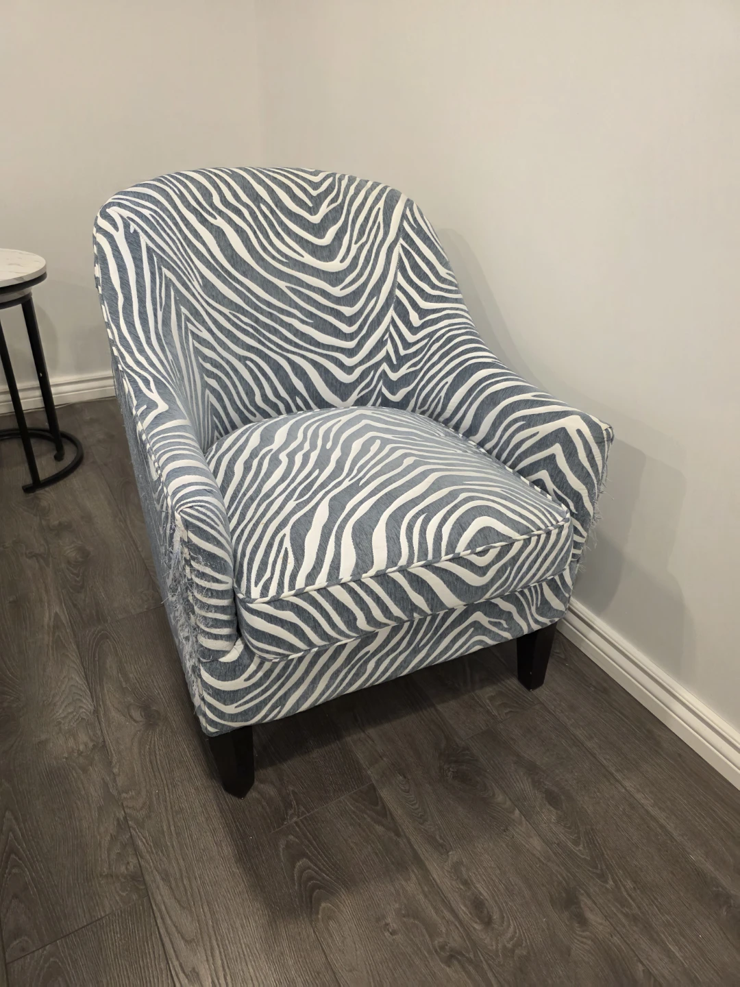 Accent Chair with Zebra Print