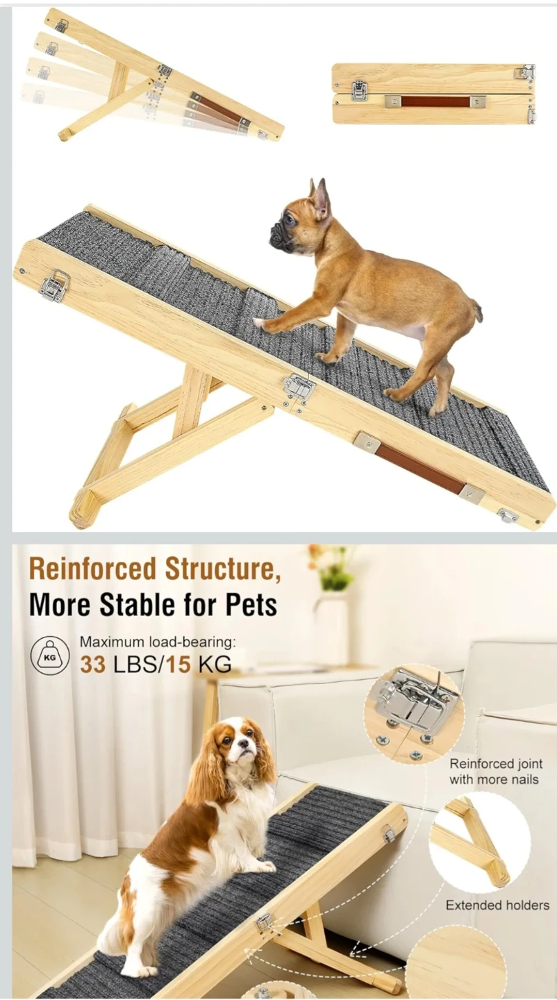 Pawaboo Foldable Wooden Pet Ramp