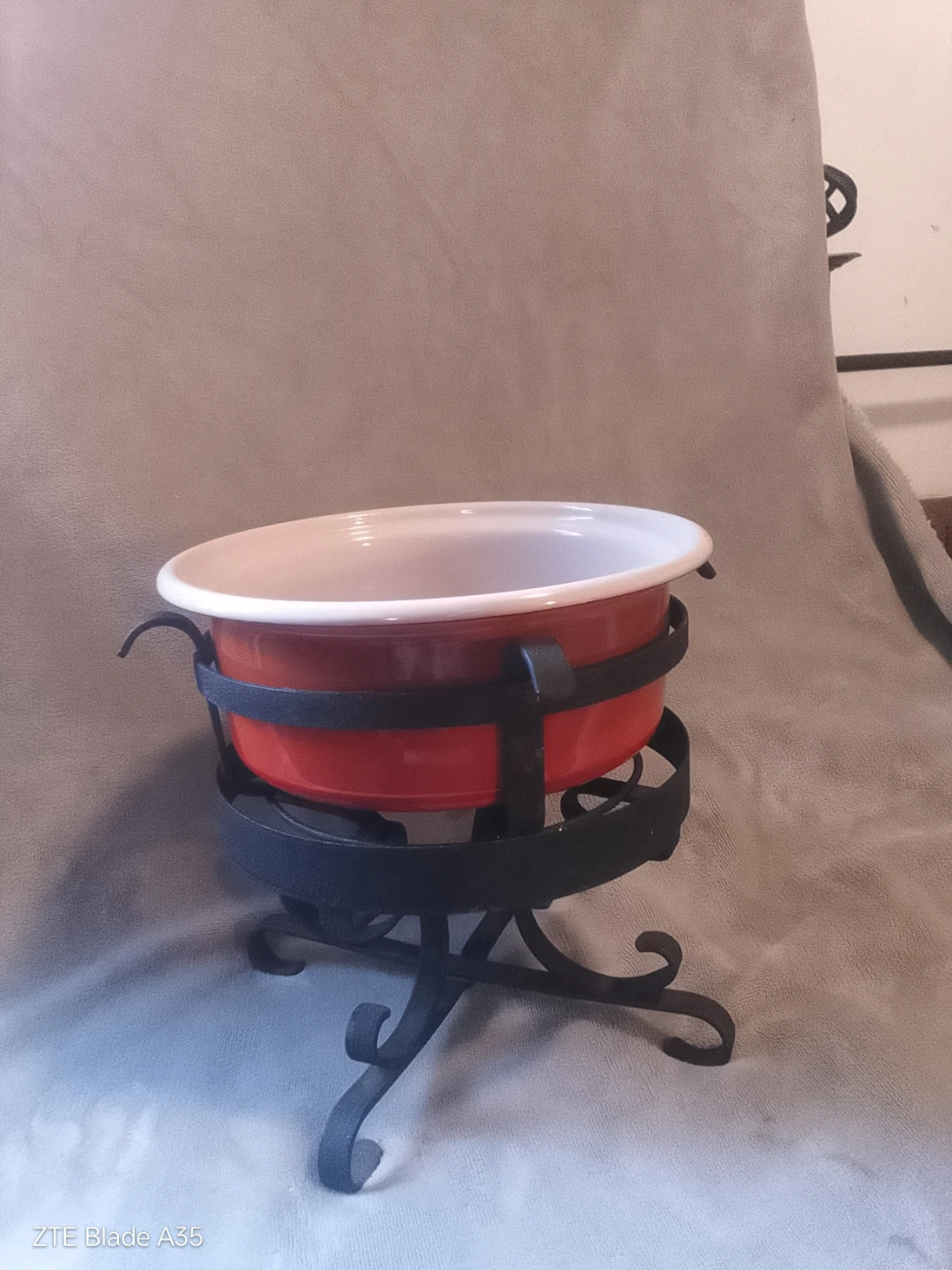 Orange Casserole Dish with Stand - photo 3