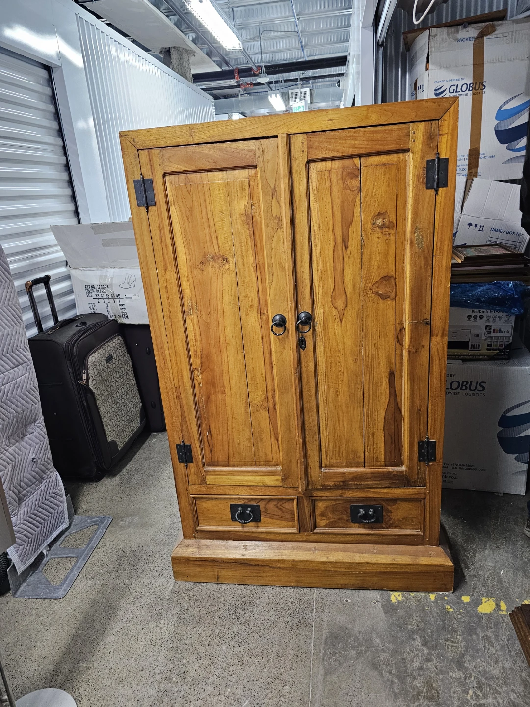 Wooden Cabinet with Two Drawers
