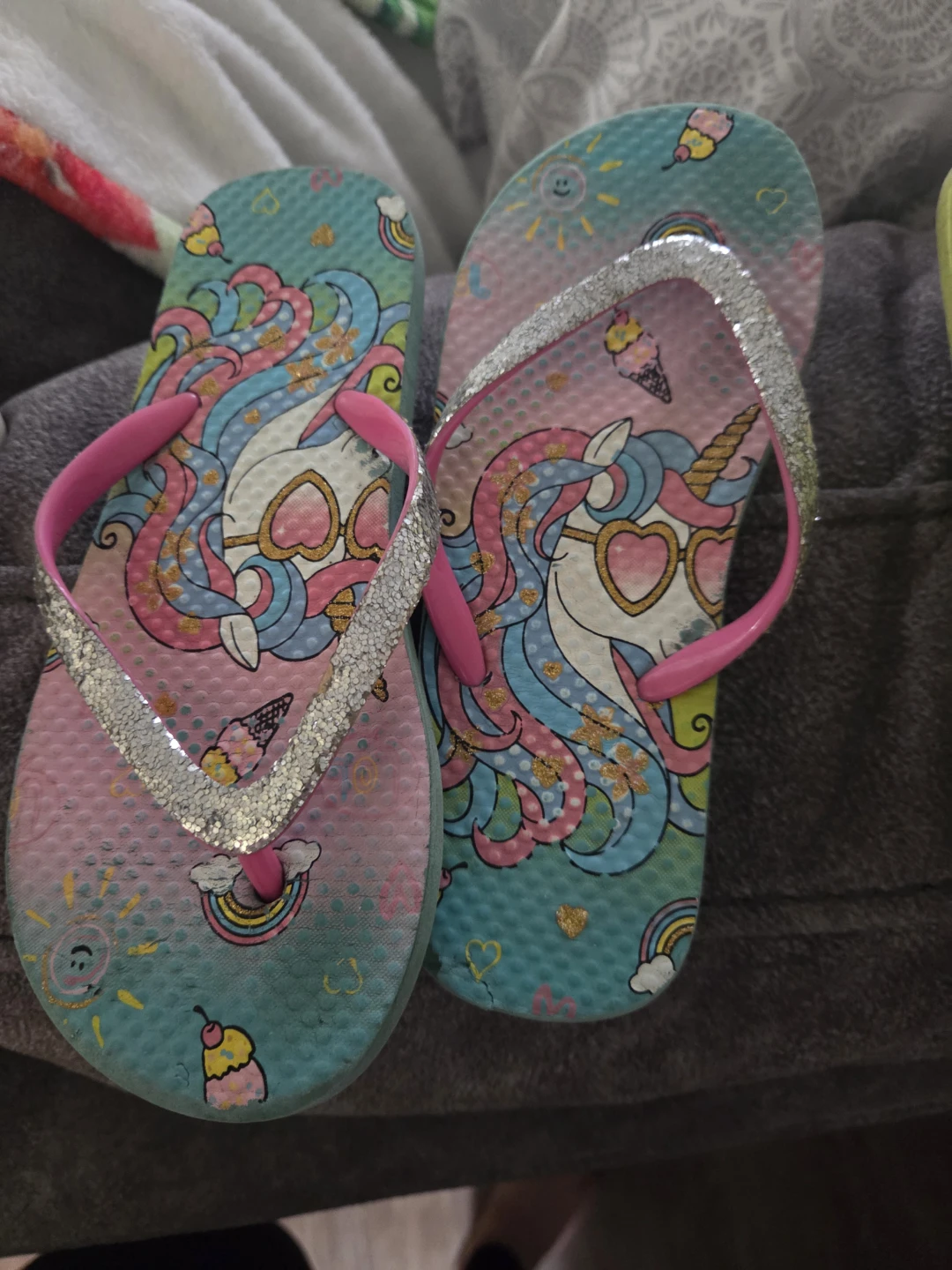 Kids' Unicorn Flip Flops