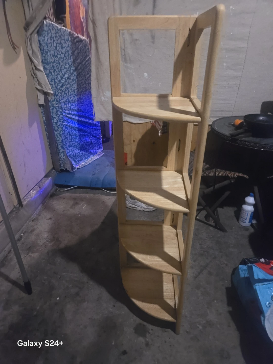 Wooden Corner Shelf Unit - photo 2