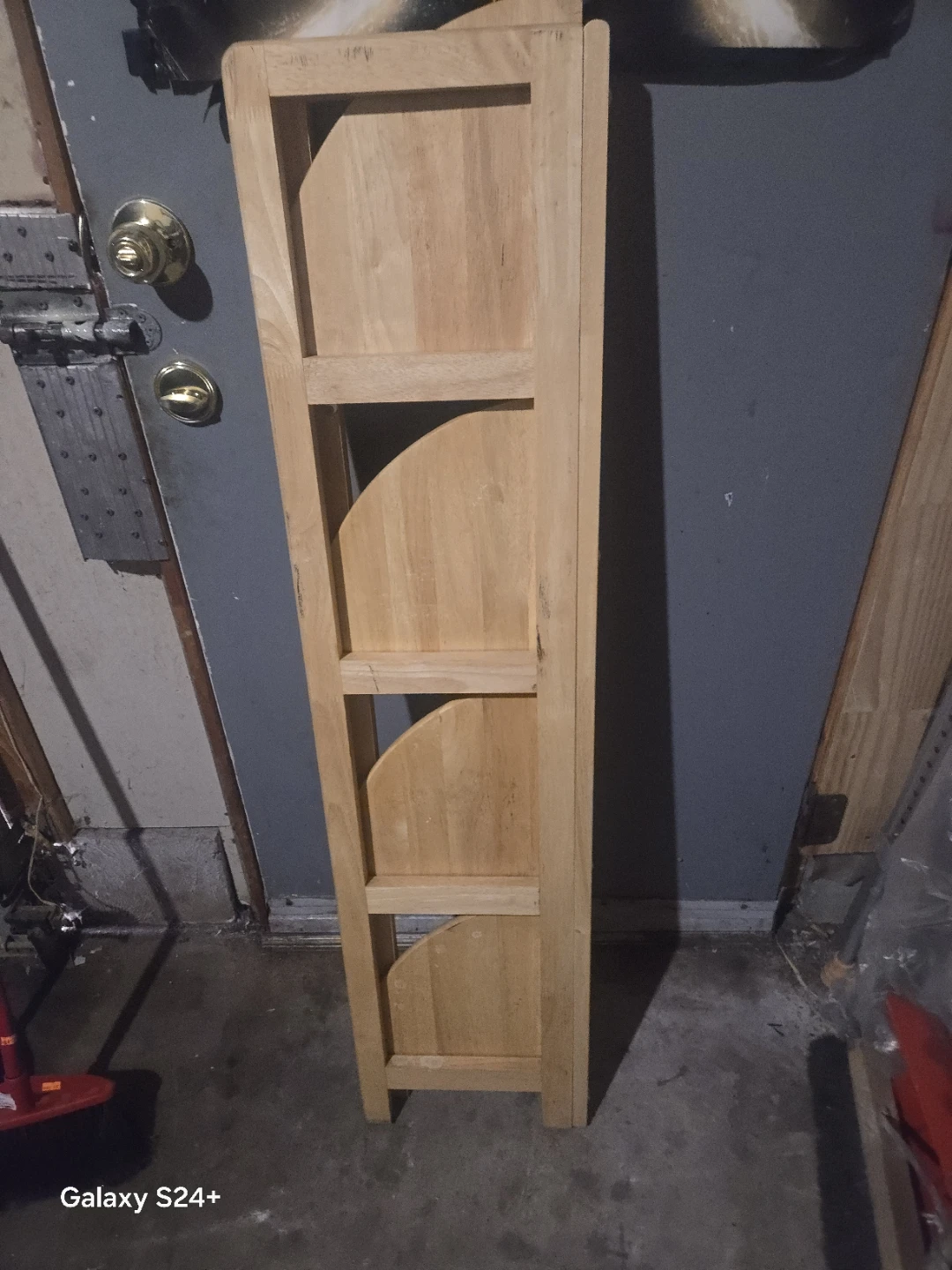 Wooden Corner Shelf Unit - photo 3